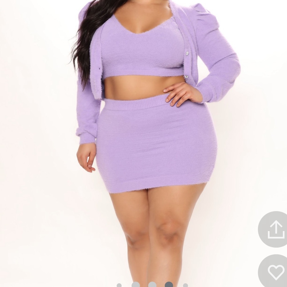 3 piece Lavender skirt set